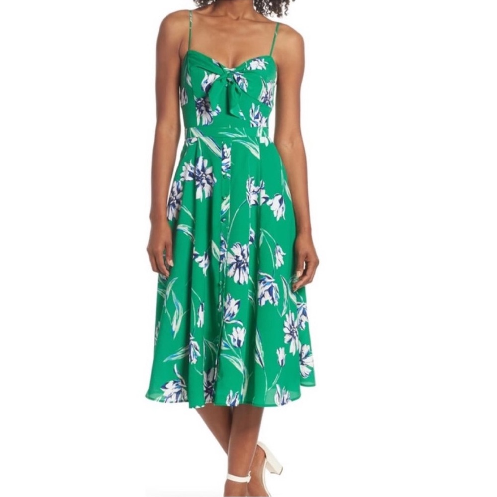 Eliza J Floral Print Fit & Flare Dress Size 4 Nwot